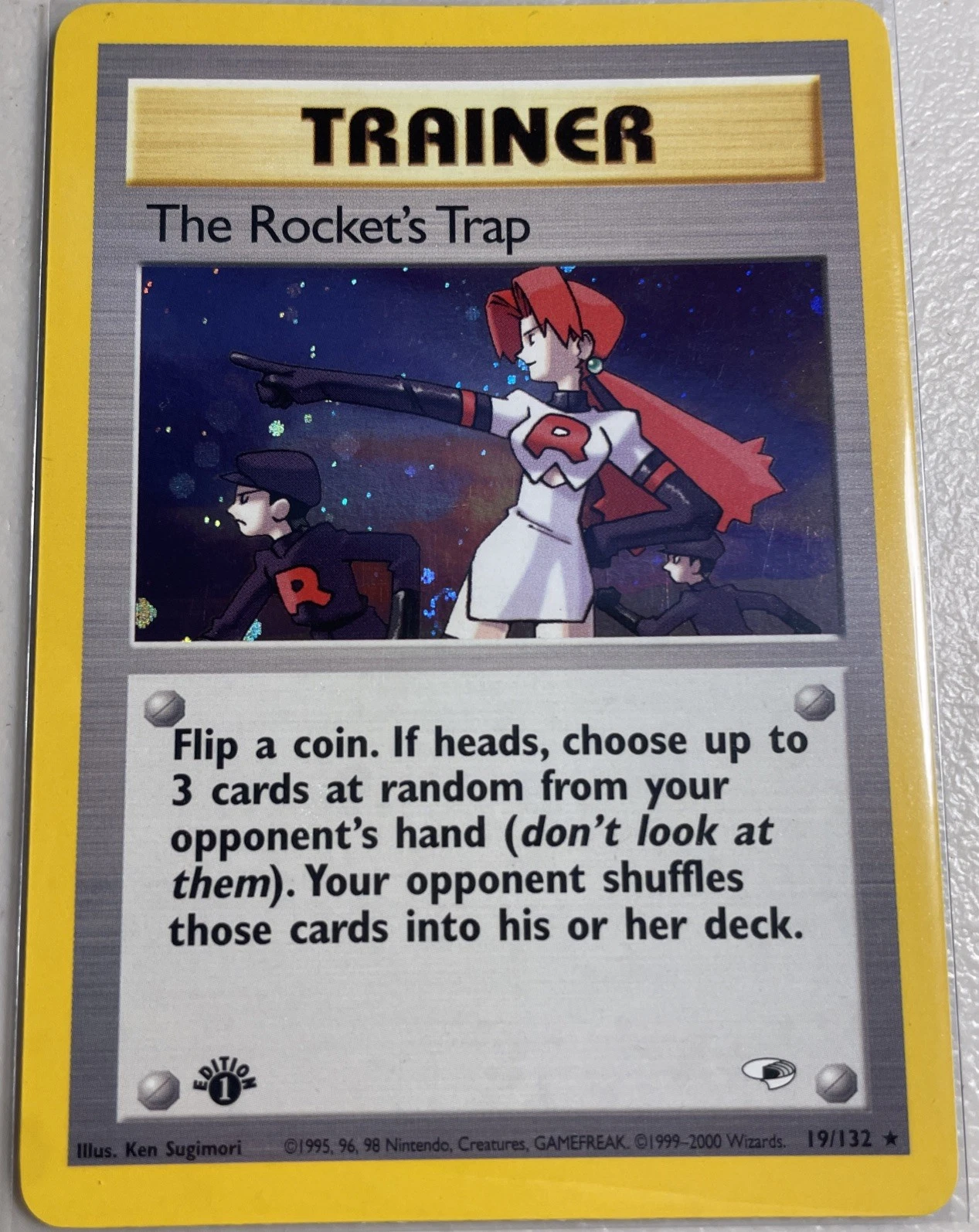 Pokemon The Rocket's Trap 019/132 Gym Heroes Holo First Edition 1st Edition