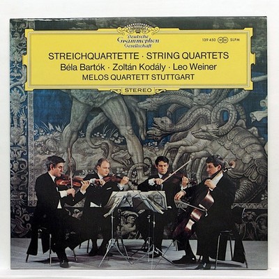 MELOS QUARTET   BARTOK, KODALY, WEINER string quartets   DGG LP NM