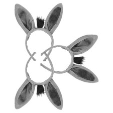 Ultrasoft Grey Donkey Ears Headband Cute Animal Costume Decoration