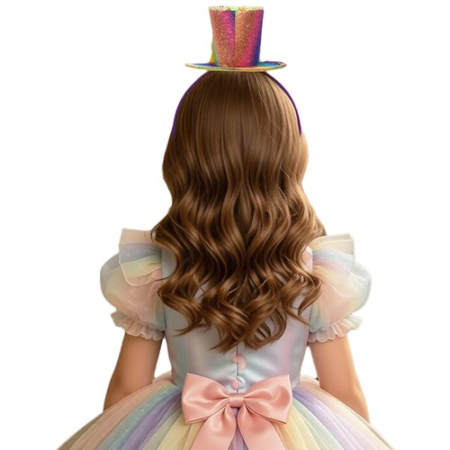 Pajarita para niños decoración diadema carnaval mini sombrero de copa aro para el cabello lentejuelas equipo para la cabeza - Imagen 19 de 27