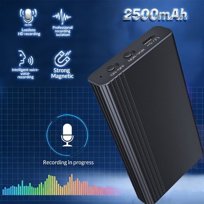 500hr Mini Hidden Spy Voice Activated Recorder Digital Audio Magnetic MP3 Player