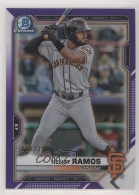 2021 Bowman Draft Chrome Purple Refractor 30/250 Heliot Ramos #BDC-137 0o6v