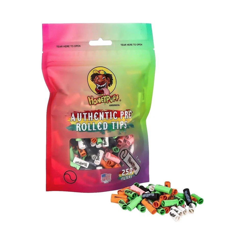 HONEYPUFF Filtre Carton Pré-Roulés Authentique Cigarette 7mm Naturel Multicolore - Photo 3/4