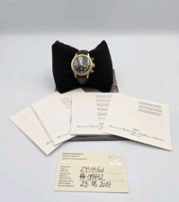 IWC Fliegerchronograph 36mm Black Dial 18K YG Pilot Mechaquartz Mens Watch 3740