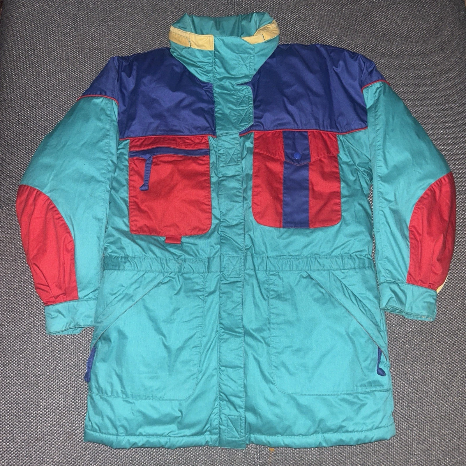 Eddie Bauer Vintage 80s Hooded Ski Snow Jacket Men's Small Rare VTG Gorpcore 90s