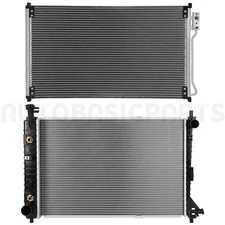 Aluminum Radiator & AC Condenser Cooling Kit For 1998-2003 2004 Ford Mustang