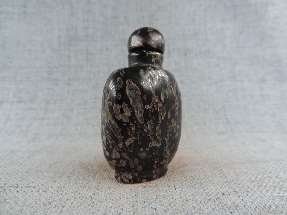 Botella de tabaco china hecha a mano de ágata natural A Foto 3 de 4