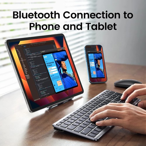 Keyboard Wireless Bluetooth 5.0 2.4G Russian/Korean/EN 99 Keycaps For MacBook - Picture 6 of 36
