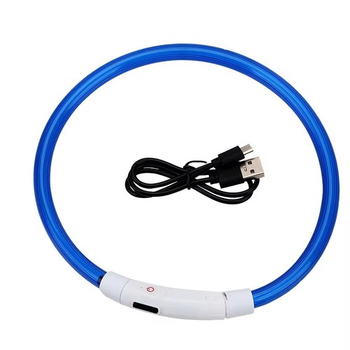 USB RECHARGEABLE LED Light-up Flash GLOW COLLAR FOR Dog Pet Safety.Adjustable. - Picture 10 of 20