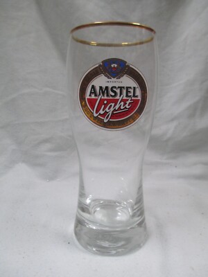 Amstel Light / Official Beer of PGA Collector Glass with Gold Rim