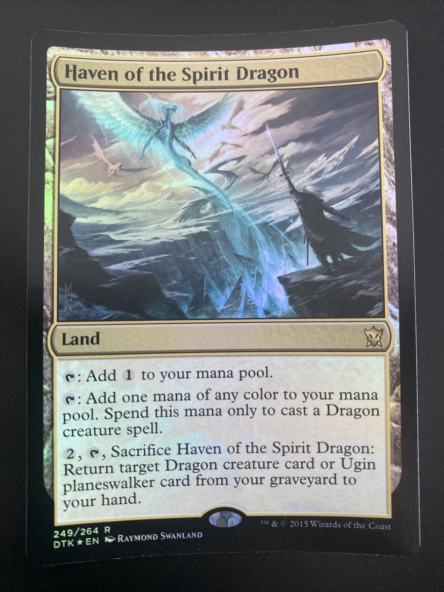 Haven of the Spirit Dragon 1x FOIL DTK MTG Dragons of Tarkir Rare MINT land Haven of the Spirit Dragon 1x FOIL DTK MTG Dragons of Tarkir Rare MINT land