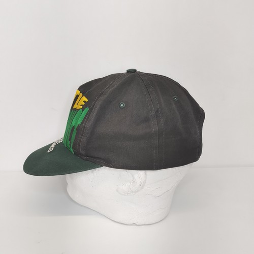 Vintage Seattle Supersonics Hat Snapback Cap Black Green Logo 7 OSFM - Picture 3 of 11