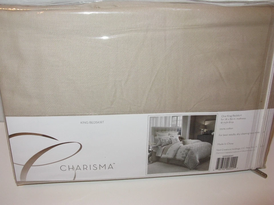 Falda de cama a medida Charisma MARRAKESH Queen bronceada nueva en paquete Foto 2 de 4