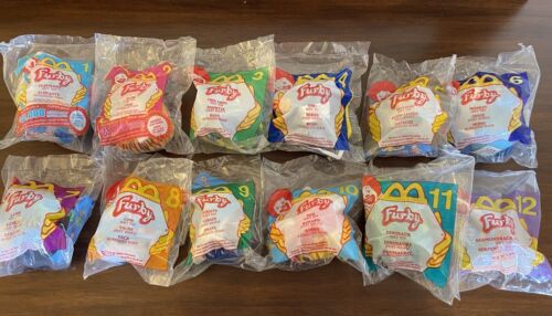 Furby McDonalds 2000 Happy Meal Plush Keychain Clip Toys Full Set of 12