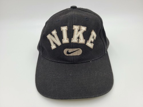 Vintage 90s Nike Snapback Black Hat Cap 