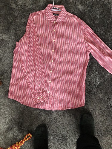 super cool 100% genuine mens gant red/ light blue & white stripe