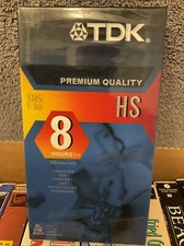 TDK Premium Quality HS T-160 8 Hour Blank VHS Video Cassette Tape Brand New