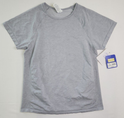 JoyLab Womens Solid Gray Short Sleeve Slim Fit Seamless Athletic Tee Size XL