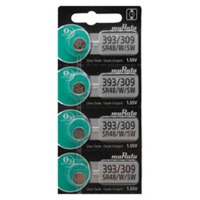 Murata Replaces Sony 393 Silver Oxide Watch Batteries 4 Pcs