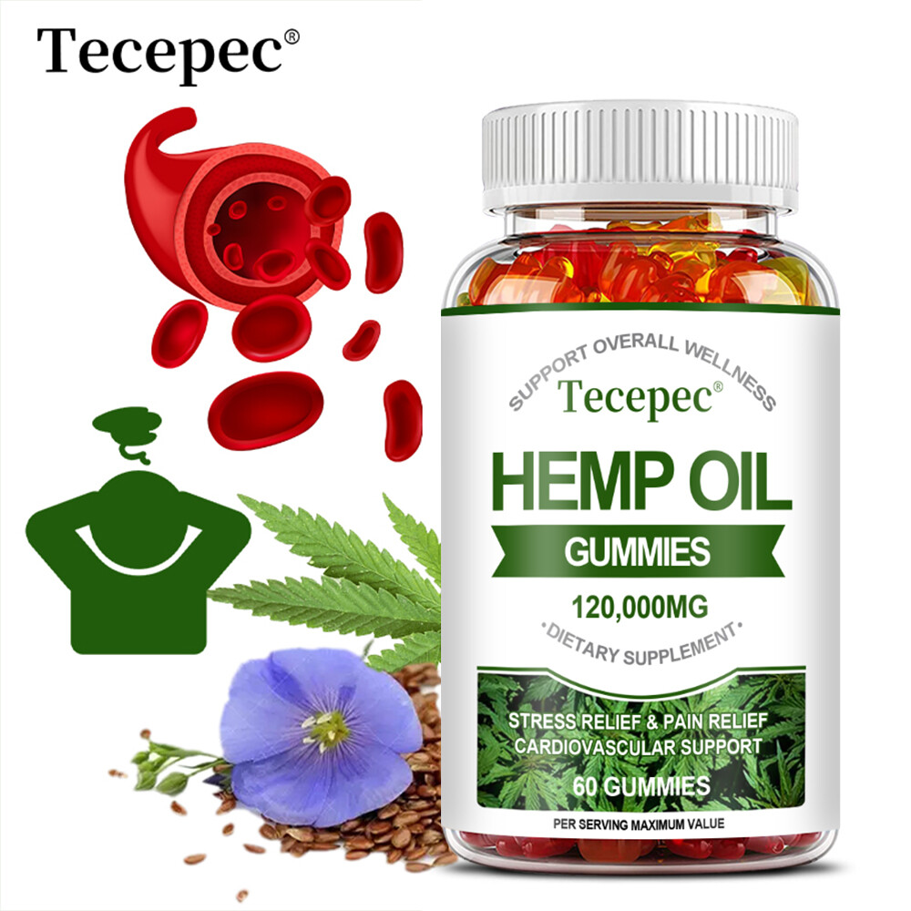 GOMITAS DE ACEITE NATURAL - Calma, sueño, estrés, ansiedad, dolor, músculo, alivio de relajación