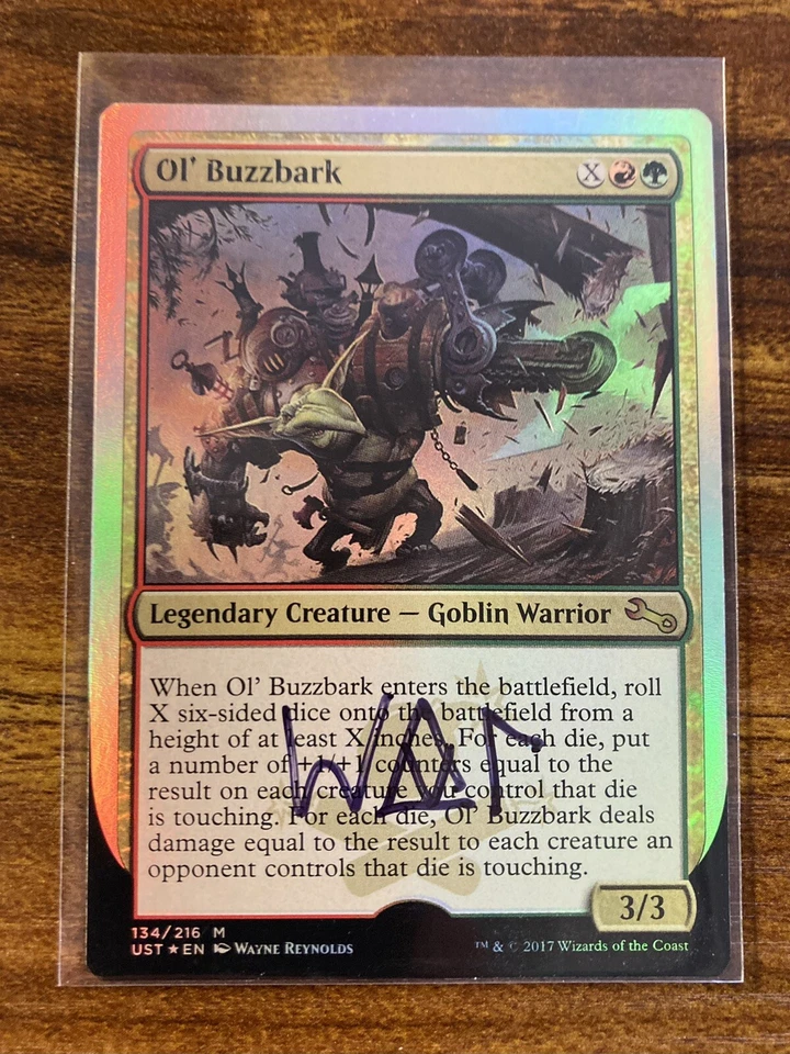 MTG✨Signed OL’ BUZZBARK FOIL Artist Proof✨Unstable MINT MYTHIC RARE UNPLAYED ! - Image 2 of 4