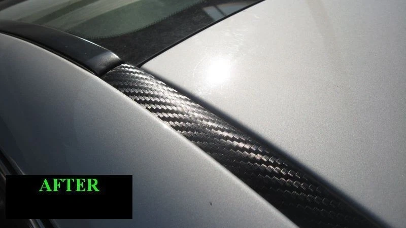 FOR HYUNDAI CARBON FIBER 2PC ROOF TOP TRIM DRIP MOLDINGS COVERS SET WARRANTY 2 - Image 4 of 4