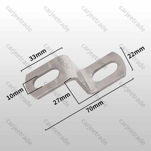2 pcs Z Shaped Bracket Stainless Steel Fixed Support Motorcycle Exhaust Muffler - Picture 2 of 5