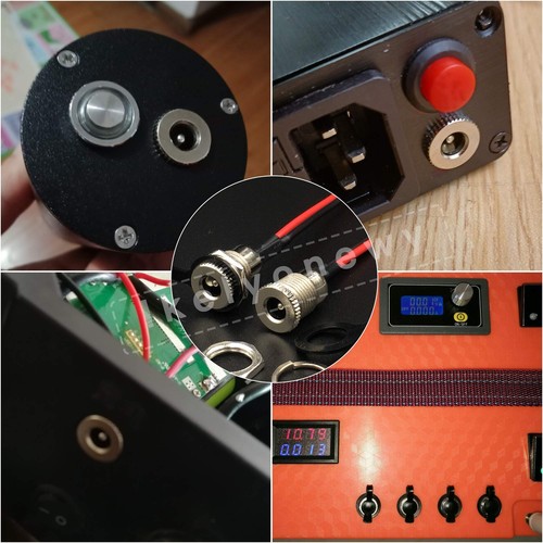 5.5 x 2.1 mm DC Power Jack Socket Threaded Female Panel Mount Connector Adapt - Picture 4 of 7