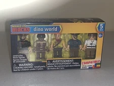 Make It Blocks Dino World Figurines Construction Building Toy 5 Piece New
