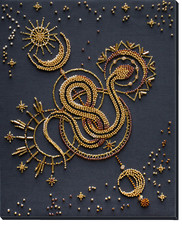 Golden Talisman Bead Embroidery Kit DIY Handmade Beading Craft Set Gift