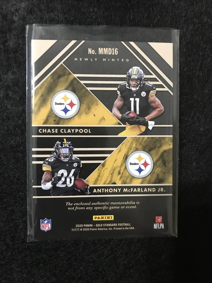 Chase Claypool Anthony McFarand Jr NEWLY MINTED 134/249 DUAL JERSEY PATCH - Image 2 of 2