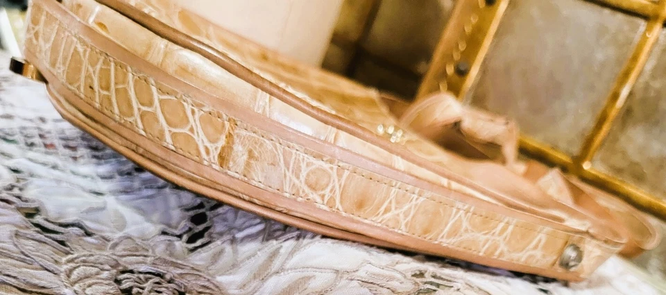 Vintage 1980s Genuine Crocodile Handbag by Olop, Milan, Italy - Image 4 of 4