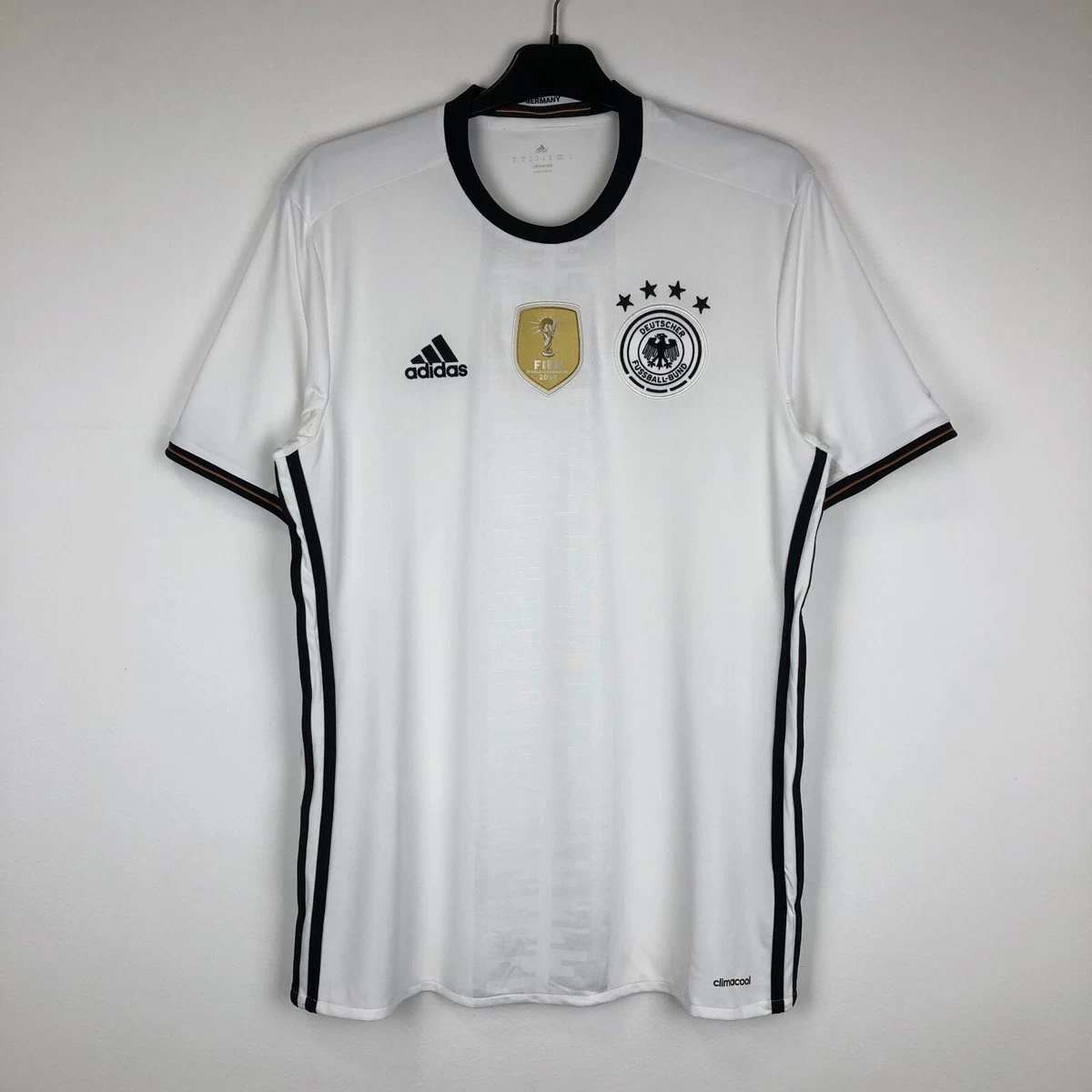 GERMANY RETRO HOME FOOTBALL SHIRT SOCCER JERSEY ADIDAS RARE SZ S Deutscher  Bund