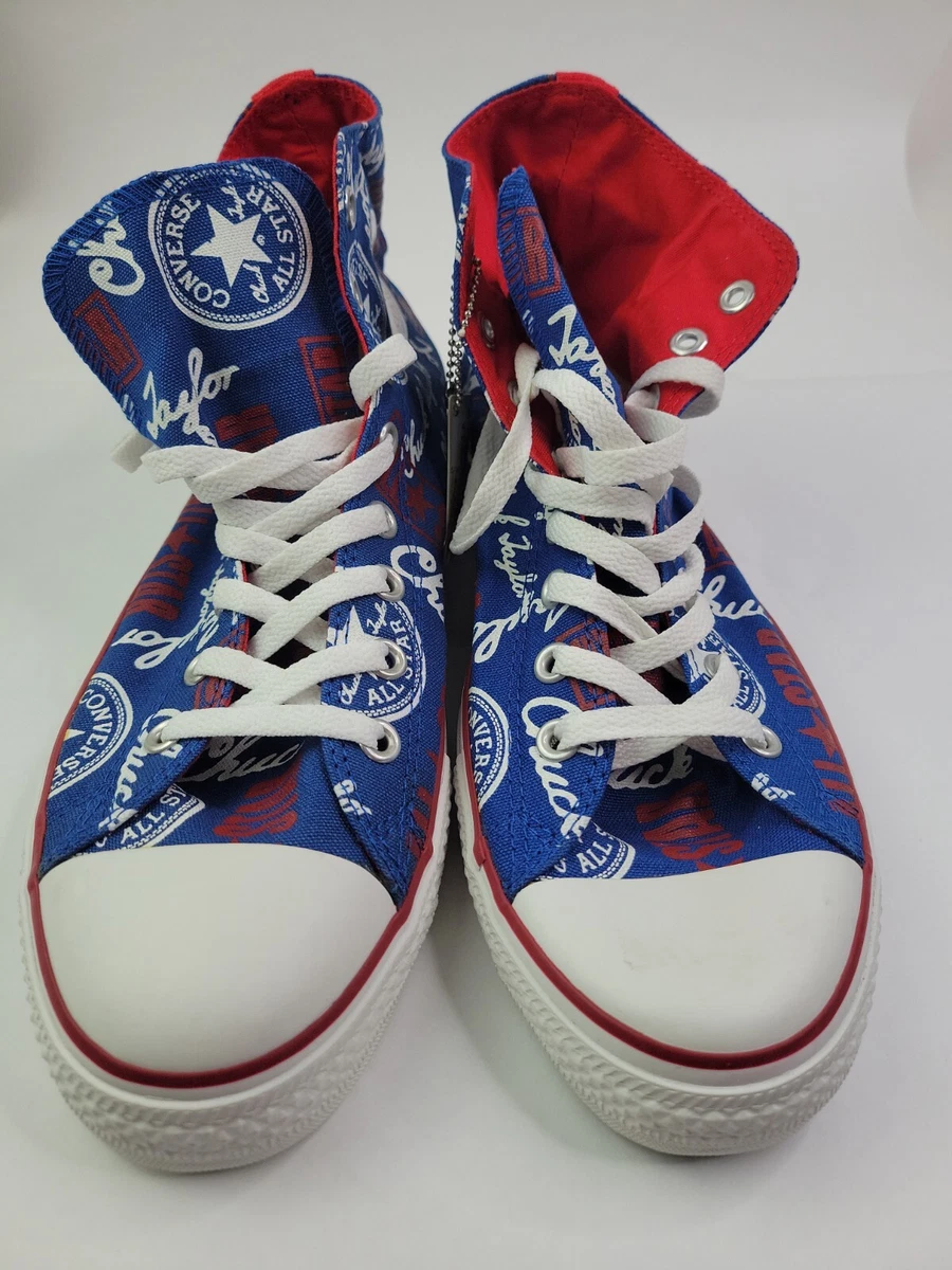 Converse All Star Chuck Taylor Red And Blue High Top Size Mens 11 Women 13