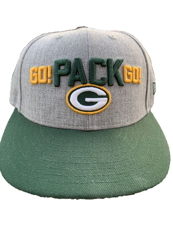 Green Bay Packers Football Fitted Hat Size 7 5/8 Low Profile New Era 59Fifty