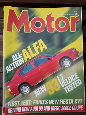The Motor Magazine may 23rd     1987   Very Rare ford fiesta cvt 