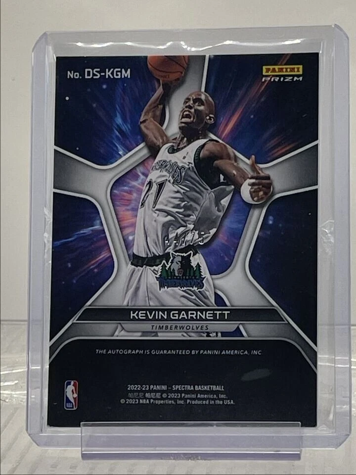 2022-23 SPECTRA DEEP SPACE SILVER PRIZM KEVIN GARNETT AUTO /75 AUTOGRAPH NBA - Image 4 of 4