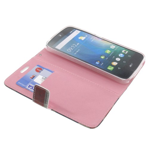 Custodia per Acer Liquid Z630 Book-Style Protettiva Cellulare Libro GB Bandiera - Foto 3 di 4