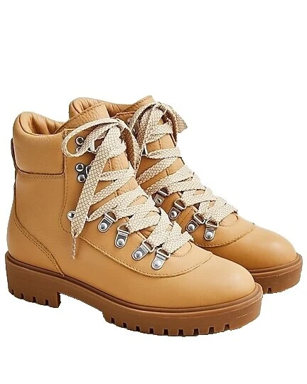 Parte superior de cuero marrón botas para mujeres J.CREW