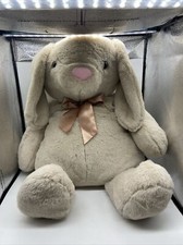 Dan Dee Collectors Choice Bunny Beige Brown Bow 2020 15  Tall Very Soft Easter