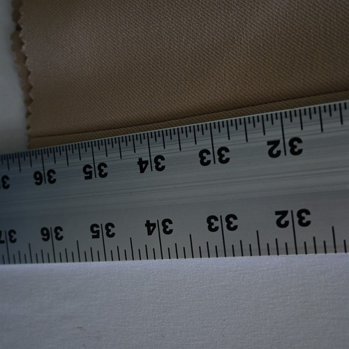 Deadstock Vtg Mens 34 Khaki Polyester Flat Front Bootcut Casual Dress Pants - Picture 4 of 9