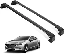 220 lbs Roof Rack Cross Bars for Mazda 3 2010-2013 Fits Fixed Points Roofs Black