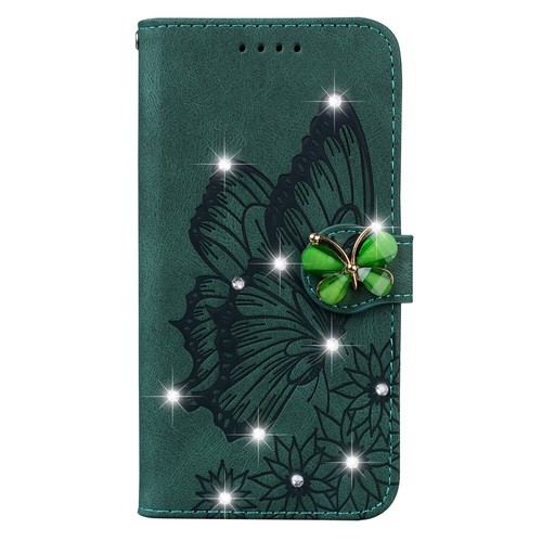 Butterfly Diamond Wallet Phone Case For Oppo A17 A57 A55 A53 A54S A16 A54 A9 A5 - 第 16/18 張圖片
