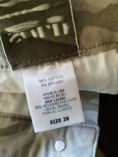 🩳🛍 $156 VENDIDO DISEÑO LABORATORIO Gris Camuflaje Destroy Perry Pantalones Cortos Denim ~ 29, 29 M3020 - Imagen 20 de 20