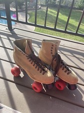 Riedell Sure-Grip Red Wing Ran Suede Leather Rolling Skates Women  s 9 Super X 7R