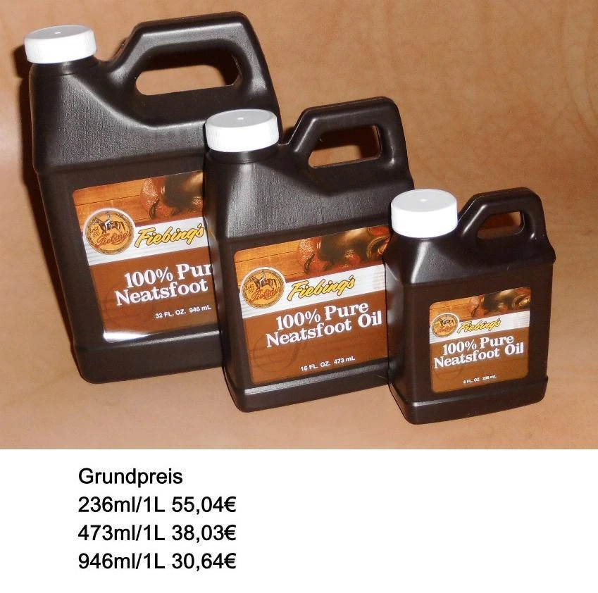 FIEBING'S Fiebings PURE NEATSFOOT OIL natürliche Konservierung für Lederartikel NEU