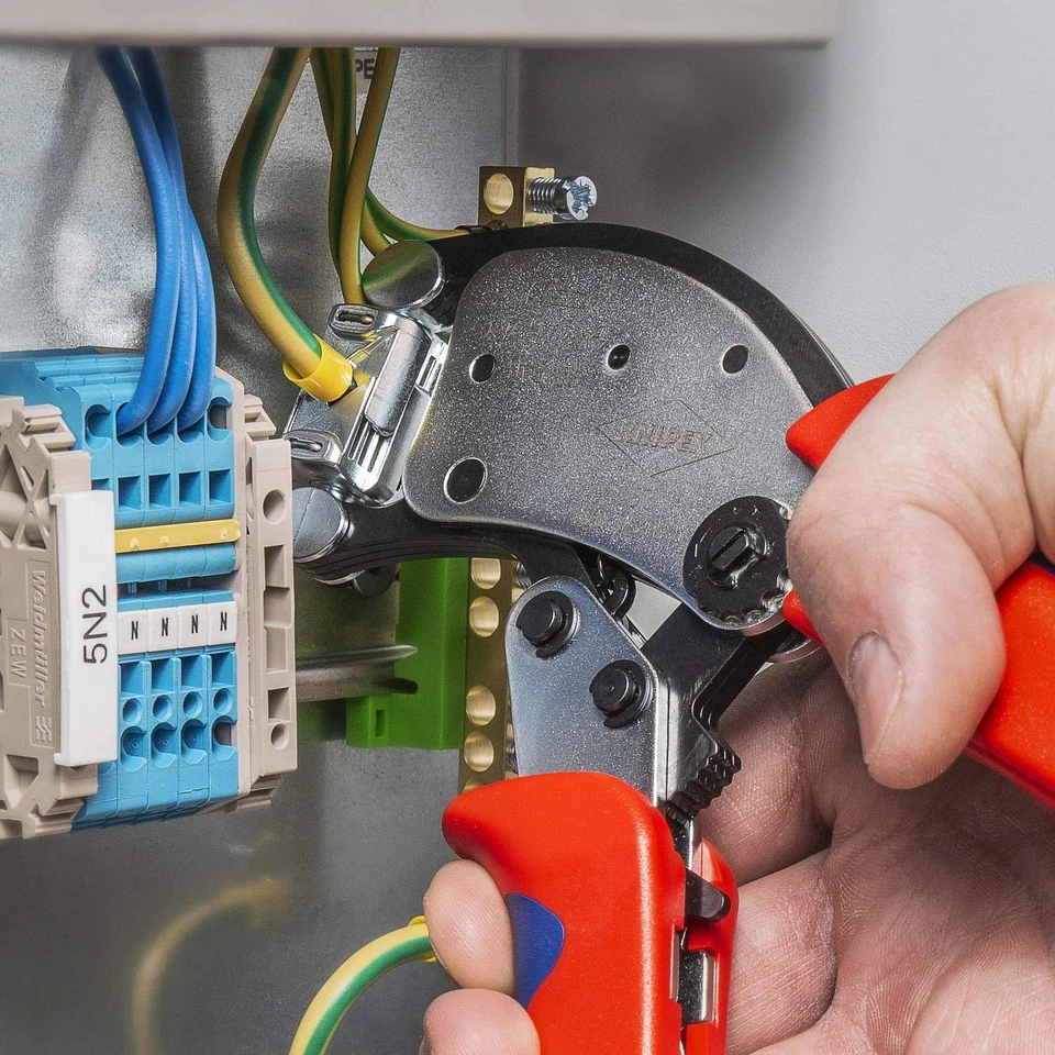 KNIPEX Twistor16 Self-Adjusting Crimping Pliers, Rotatable Die Head, 97 53 18 - Image 3 of 4