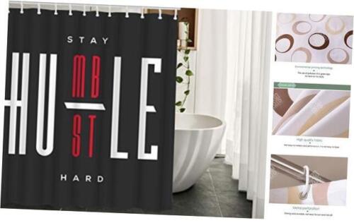 Poster Shower Curtain,Stay Humble Hustle Hard' Phrase Poster Shower Curtains