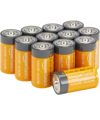 Amazon Basics C Performance Alkaline Batteries 12ct...328 Sealed Box Damage