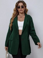 Ladies Casual Long Sleeve Cardigan Jacket Women Office Slim Fit Open Front